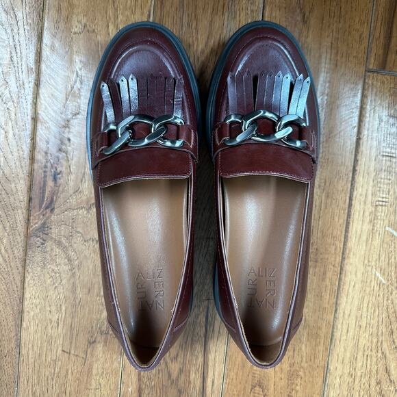 Naturalizer Paris Kiltie Chain Loafers 8M Academia - Picture 2 of 6